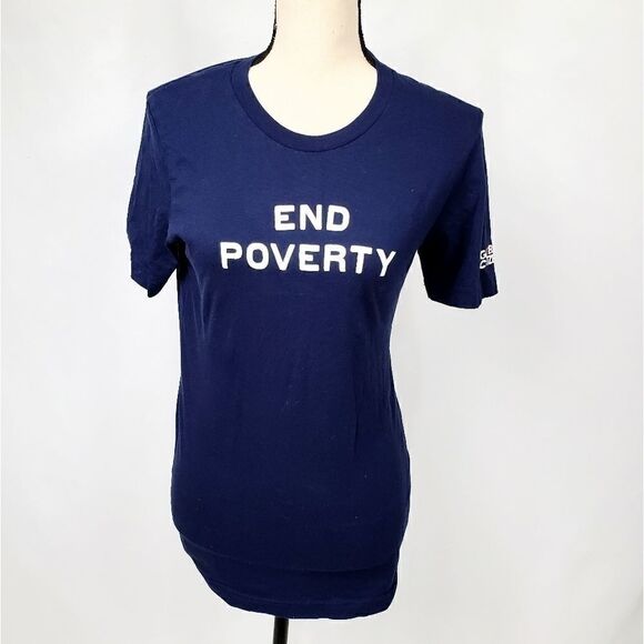 Global Citizen End Poverty Navy T-shirt - Picture 1 of 6